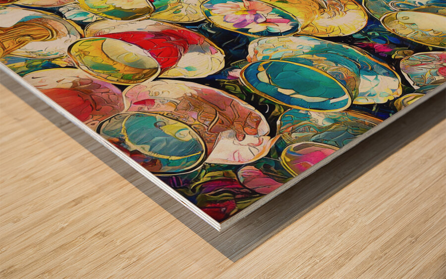 China Cups and Saucers Wood print