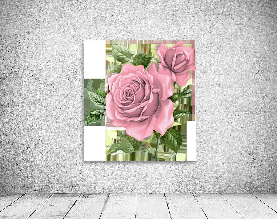 Pink Rose Artwork Wall Preview