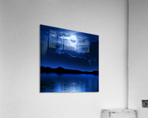 Fantasy Moon and Clouds over water Acrylic Print