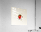 Strawberry splash in milk Acrylic Print