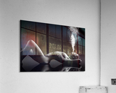Sensual smoking lady Acrylic Print