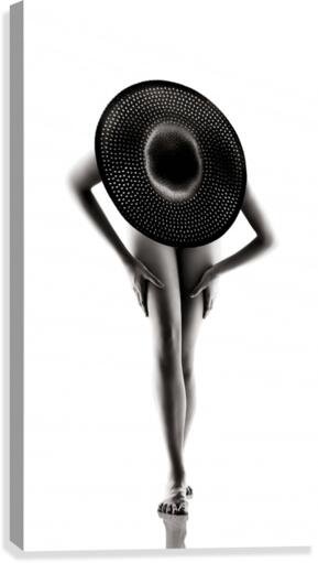 Lady with a hat Canvas Print