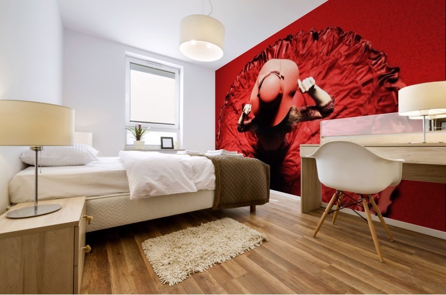 Lady in red Mural print