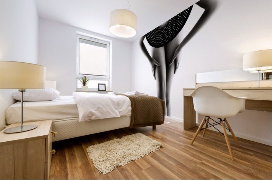 Lady with a hat Mural print