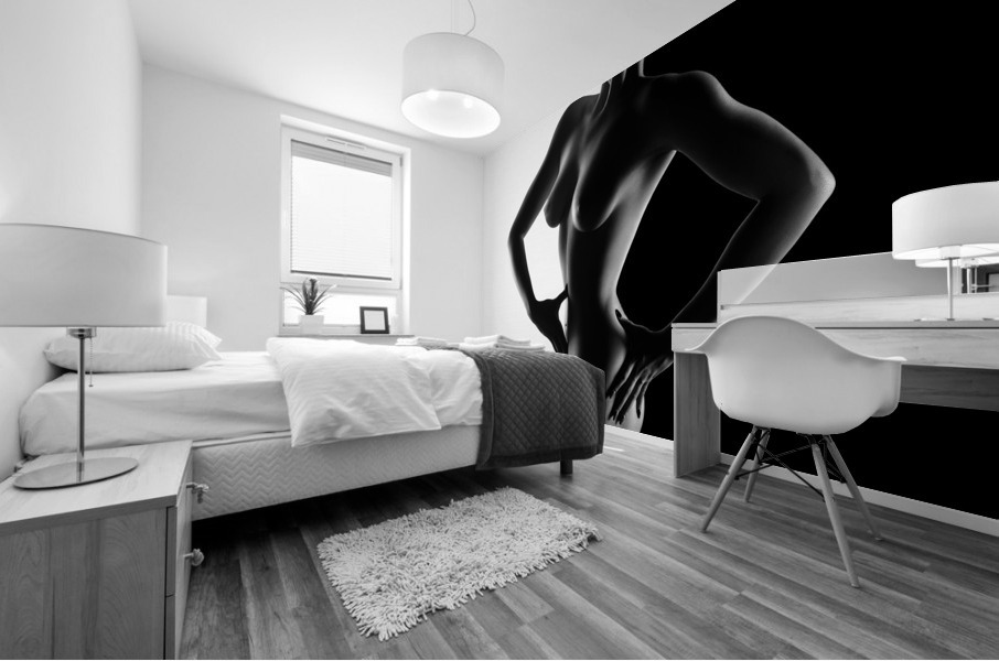 Nude black versus white 1 Mural print