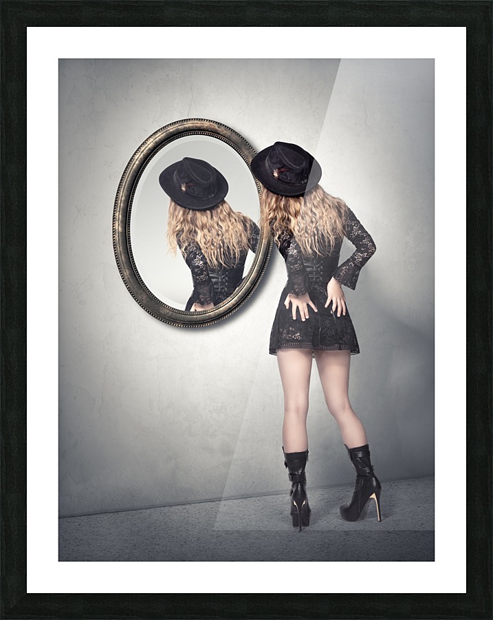 Never look back Picture Frame print