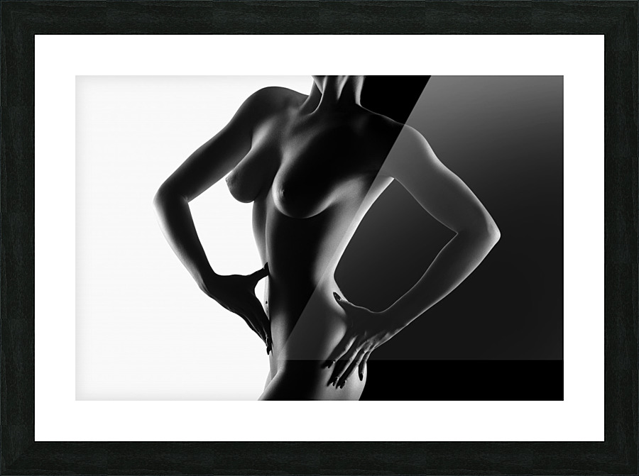 Nude black versus white 1 Picture Frame print