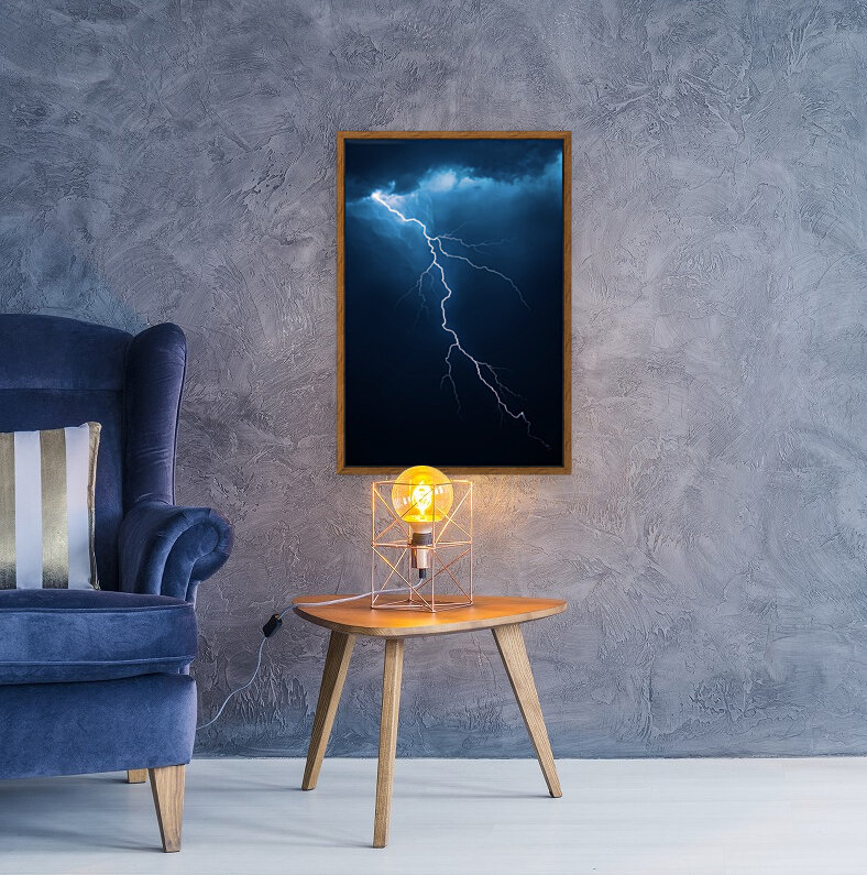 Lightning with dramatic cloudscape Reproduction