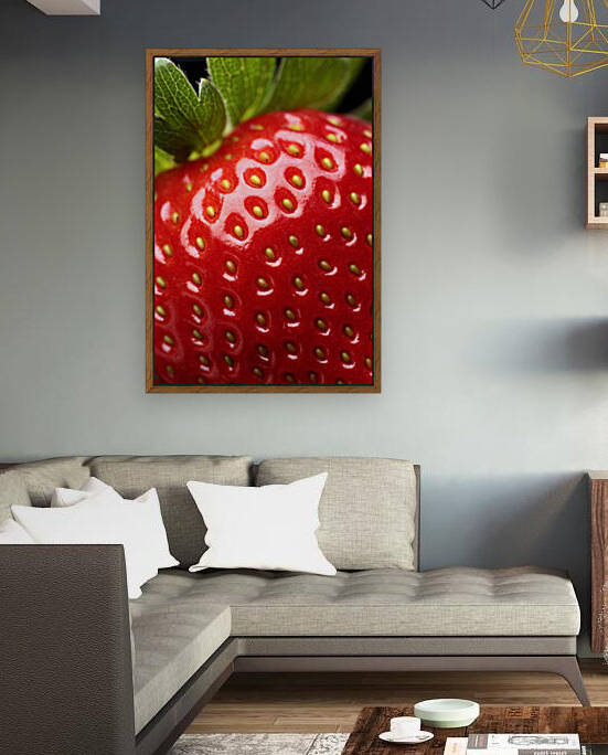 Fresh strawberry close-up Reproduction