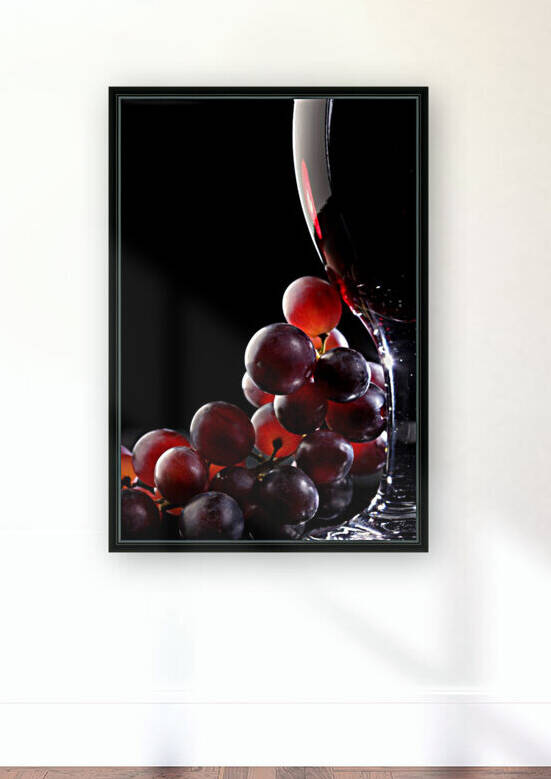 Red wine with grapes by Johan Swanepoel