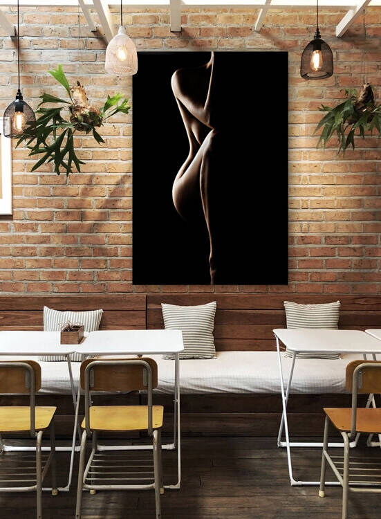 Silhouette of nude woman by Johan Swanepoel