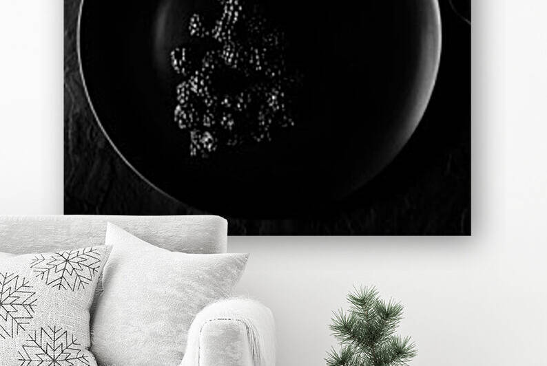 Blackberries on black plate  by Johan Swanepoel