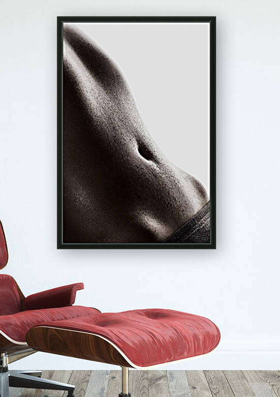 Womans abdomen full of sweat by Johan Swanepoel