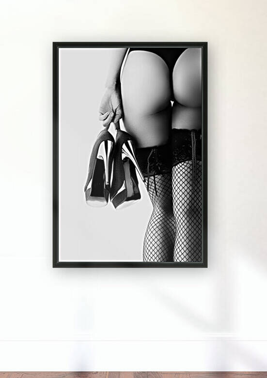 Woman in lingerie rear view by Johan Swanepoel