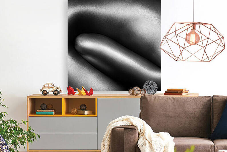 Female nude silver oil close-up 3 by Johan Swanepoel