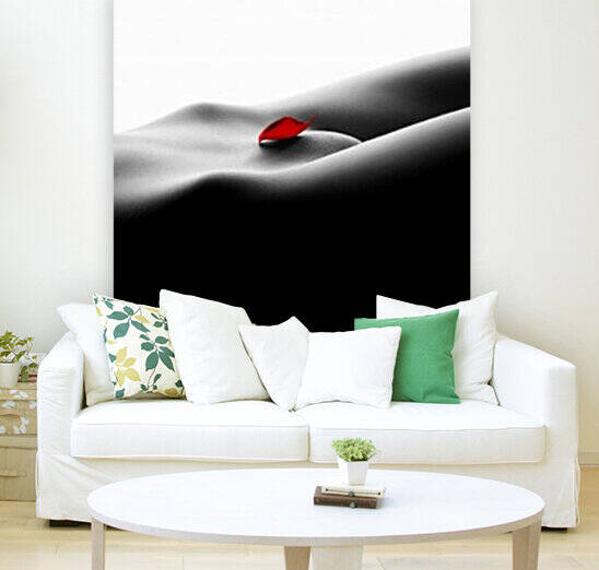 Nude bodyscape on white 1 by Johan Swanepoel