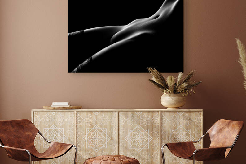 Nude Woman in stockings by Johan Swanepoel