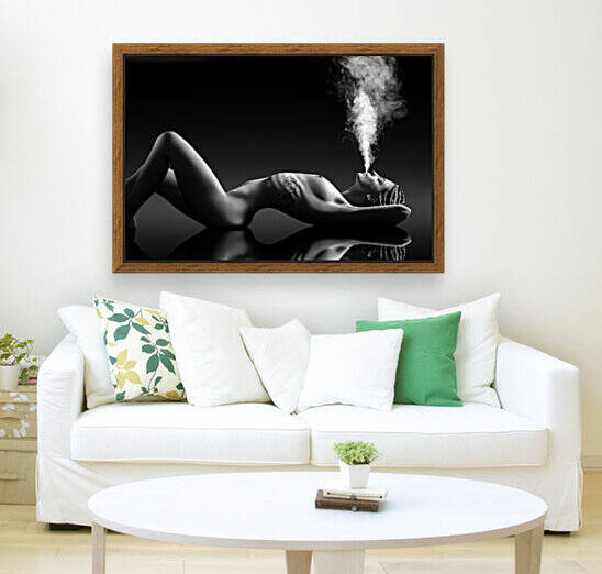 Sensual smoking lady by Johan Swanepoel
