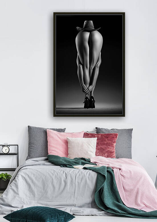 Nude woman cowboy hat 3 by Johan Swanepoel