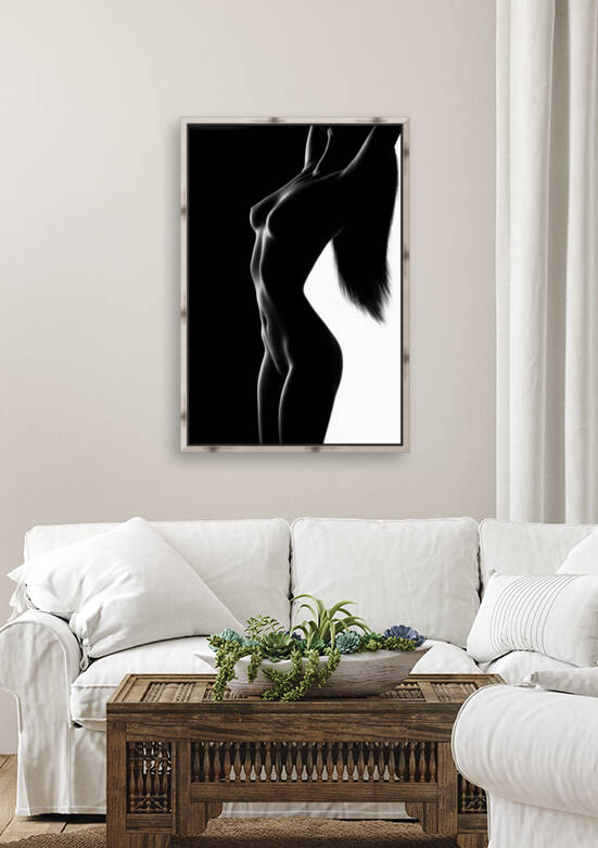 Nude black versus white 3 by Johan Swanepoel