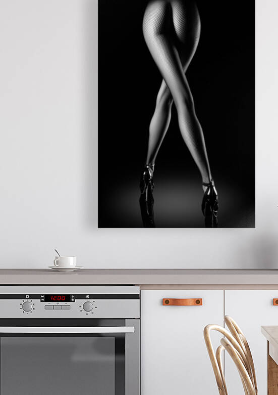 Legs in Fishnet Stockings 4 by Johan Swanepoel