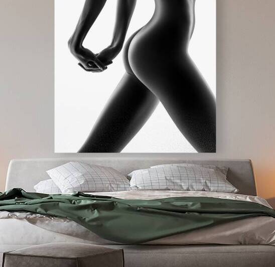 Nude bodyscape on white 02 by Johan Swanepoel