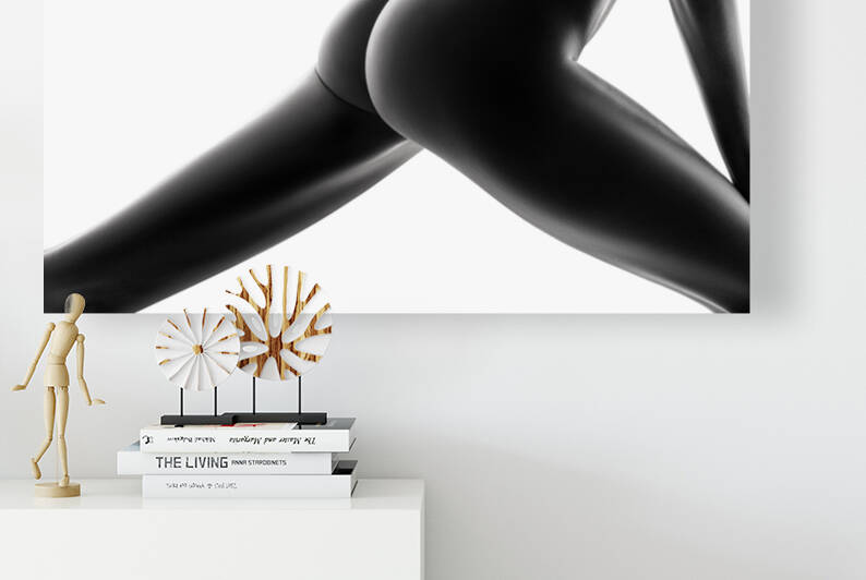 Nude bodyscape on white 01 by Johan Swanepoel