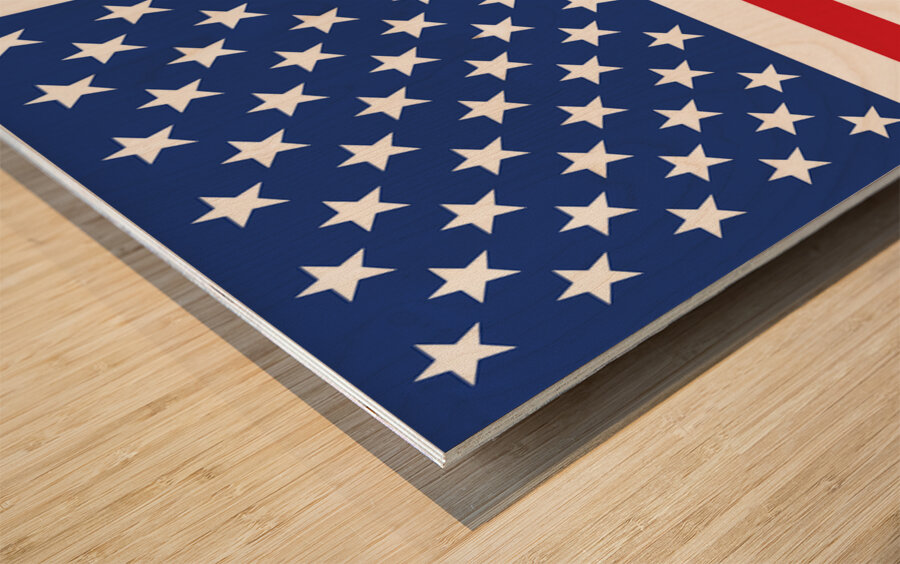 60x30 flag Wood print