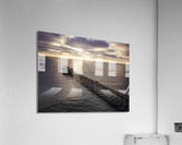 Cloudy sunset at the pier Acrylic Print