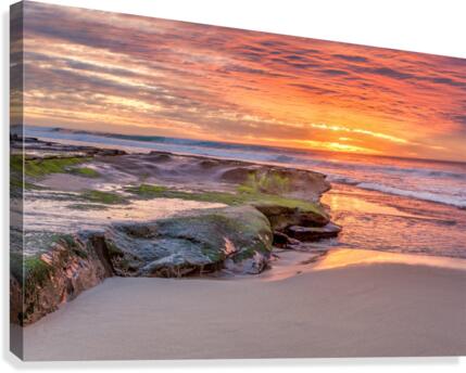 La Jolla orange sunset Canvas Print
