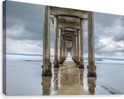 Under scripps pier Canvas Print