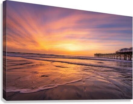 sunset in Pacific beach  Canvas Print