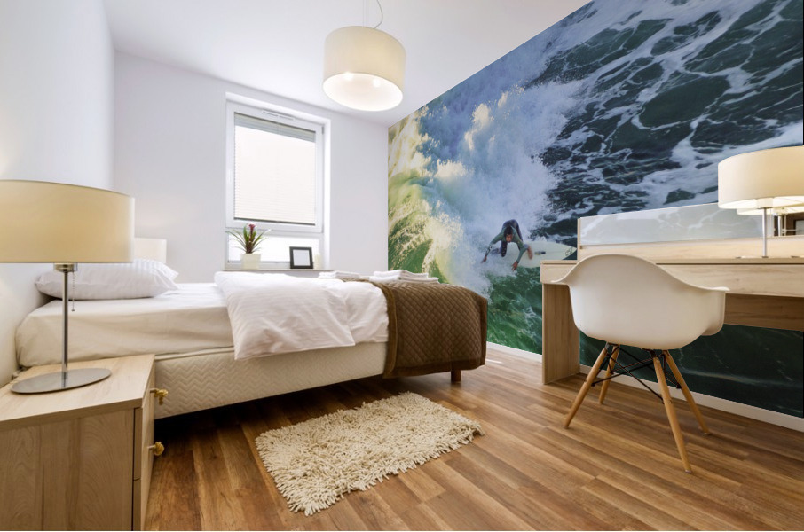 Sunset surfer Mural print