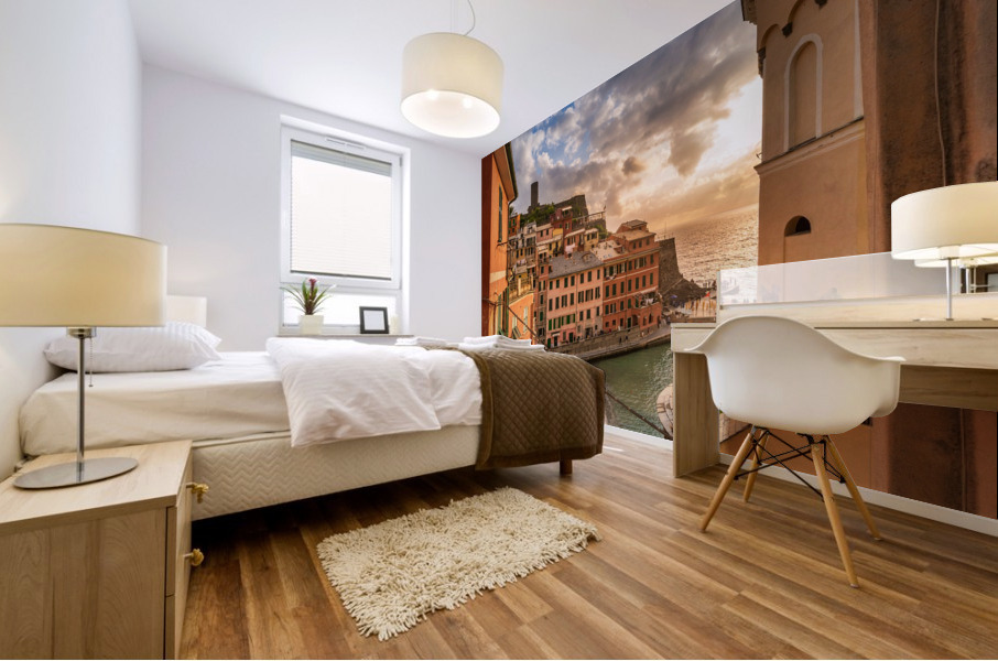 Sunset in Vernazza Mural print