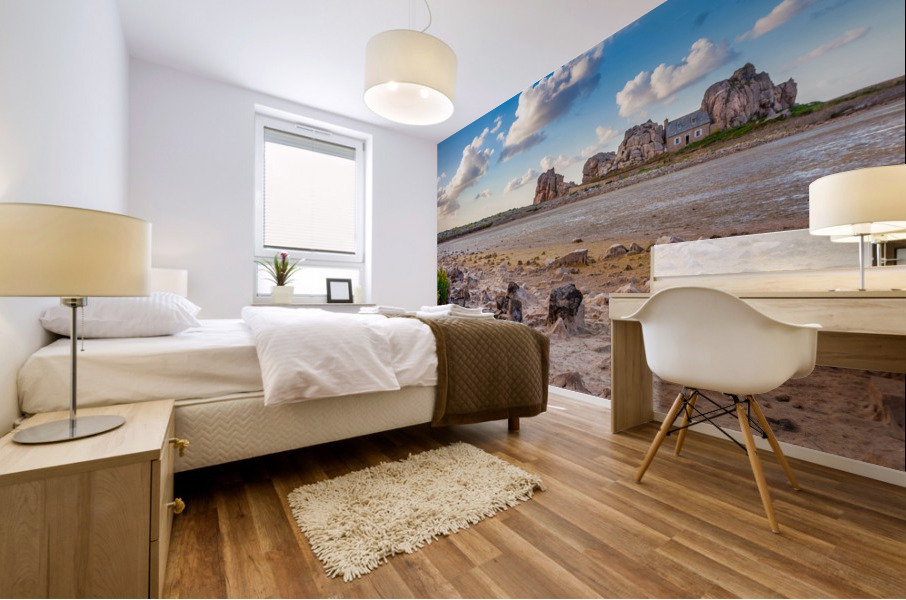 the house between the rocks Mural print