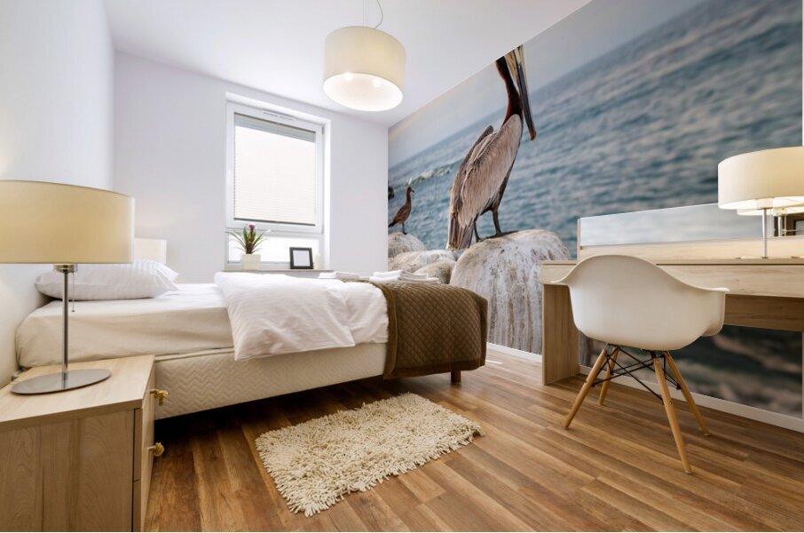 The pelican Mural print