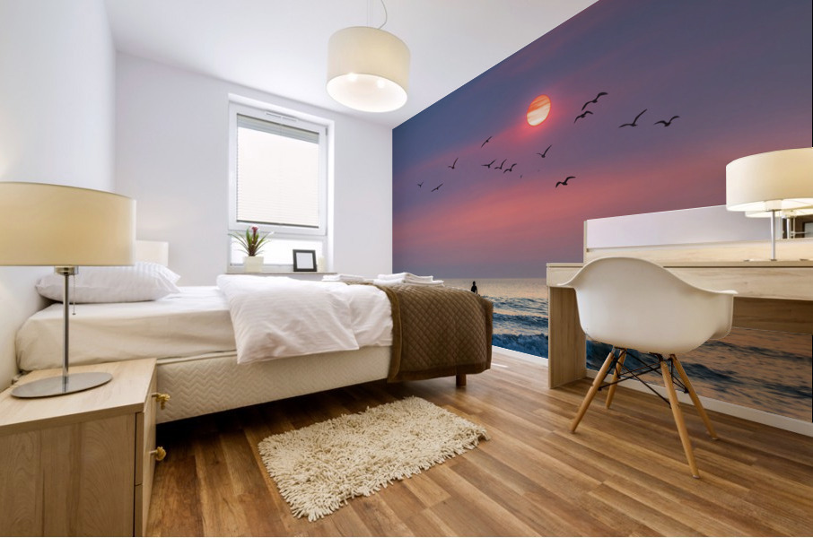 Red glow 2 Mural print