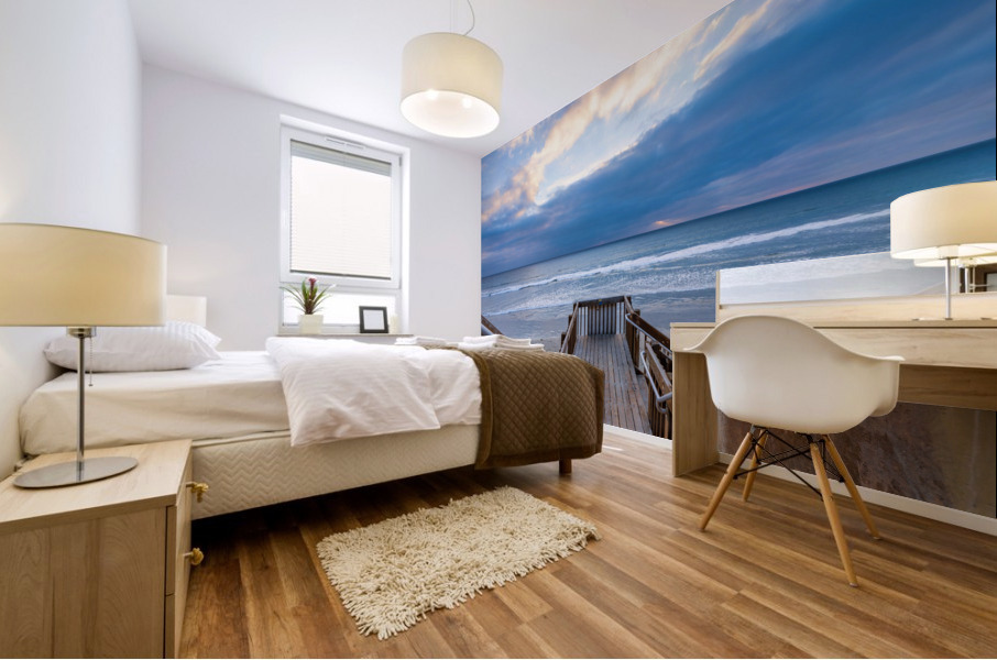 steps to the beach Mural print