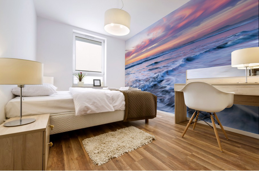 Purple swash Mural print