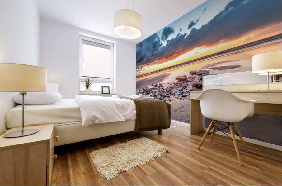 Pebbles in Encinitas Mural print
