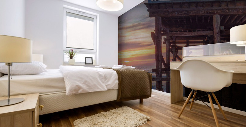 pacific beach pier Mural print