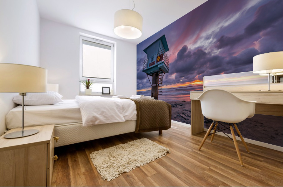 Cardiff beach tower 16 Mural print