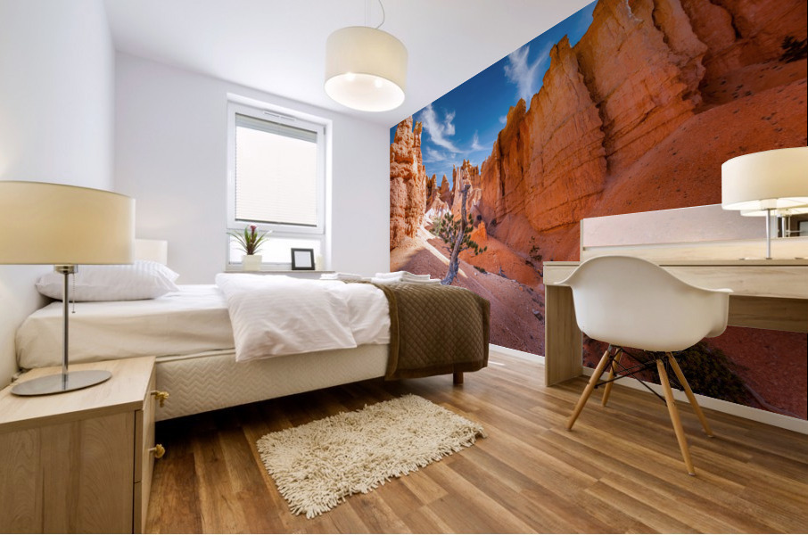 Lone tree at Bryce Mural print