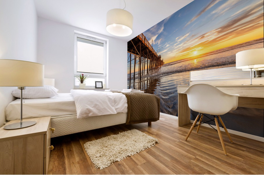 oceanside pier Mural print