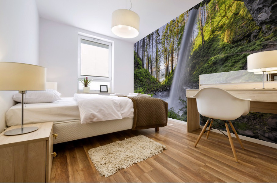 Under the waterfall Mural print