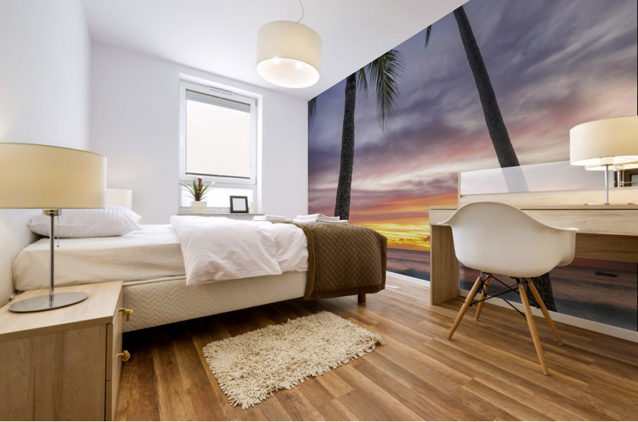 sunset coconut  Mural print