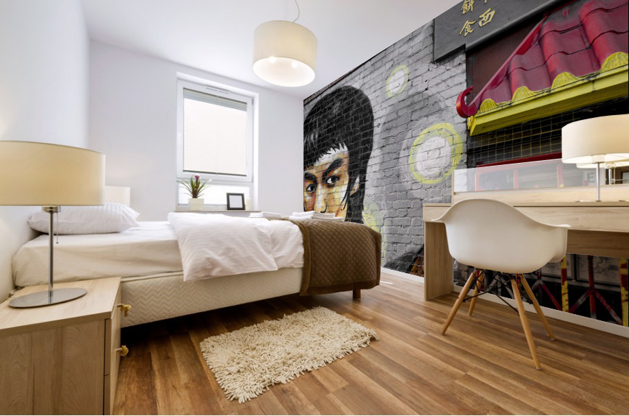 Bruce lee graffiti  Mural print