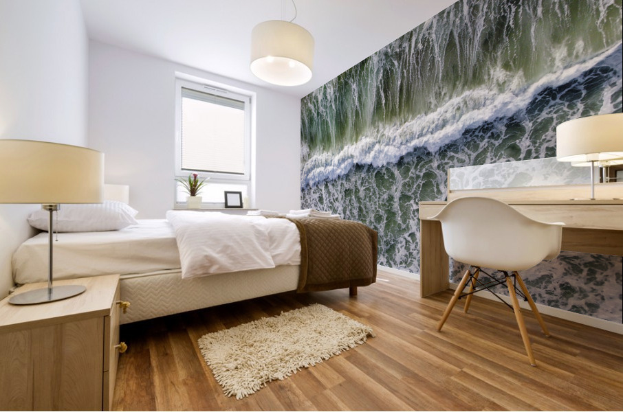 crashing wave Mural print