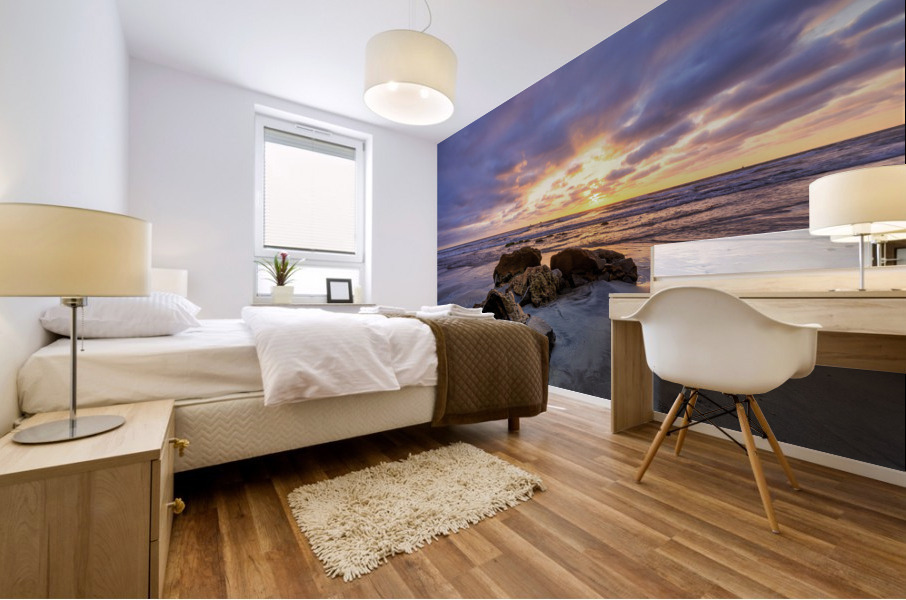 sunset in Solana Mural print
