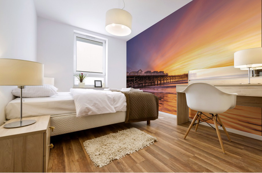 pacific beach pier Mural print